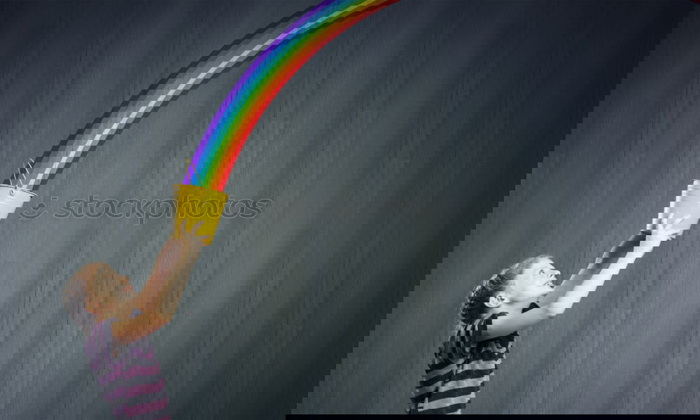 Similar – Image, Stock Photo child throws confetti