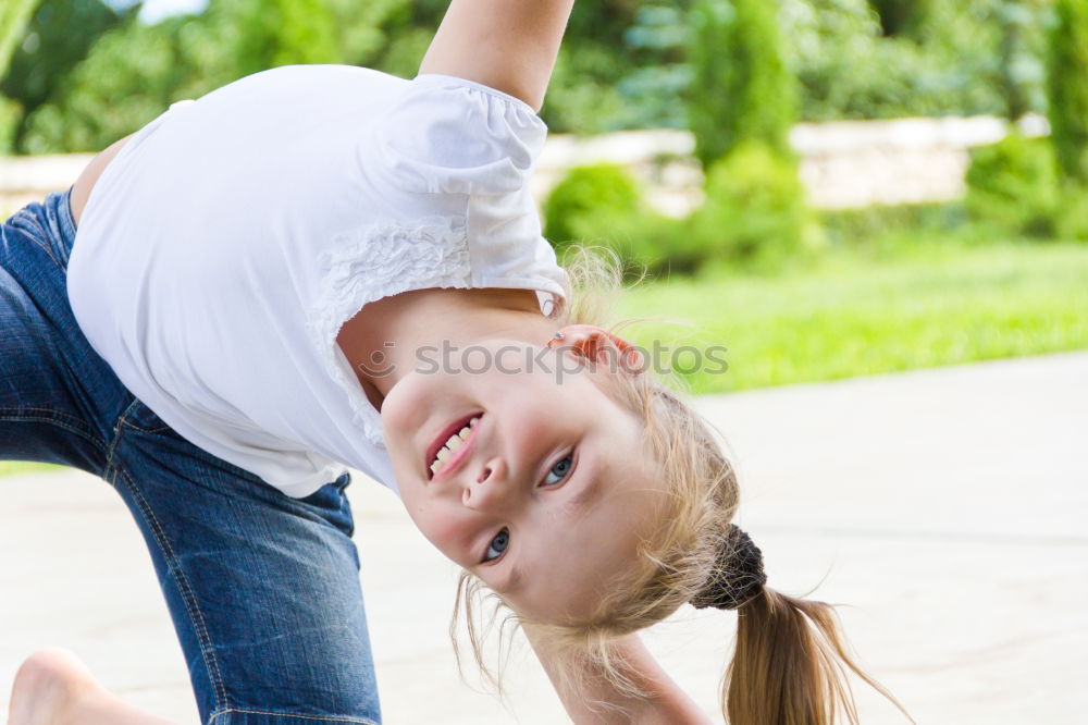 Similar – Image, Stock Photo Kid playing with skateboard