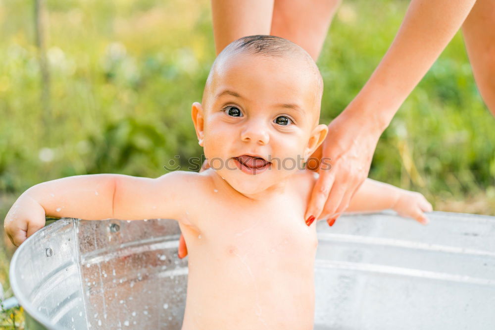 Similar – Image, Stock Photo Teenage girl with her little sister spending time together