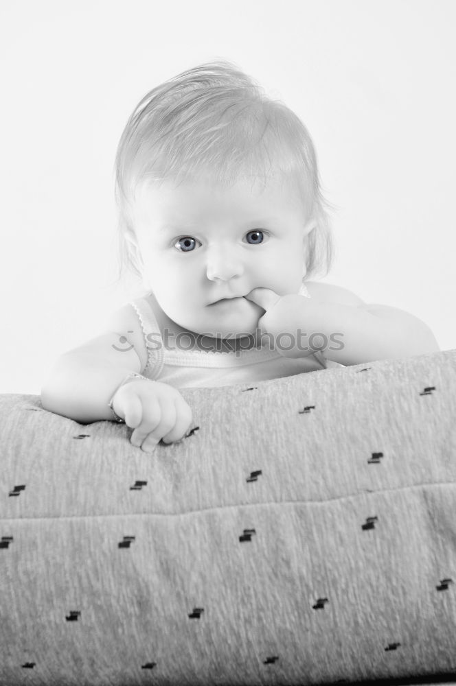 Similar – cute happy baby boy awake in his bed in the morning