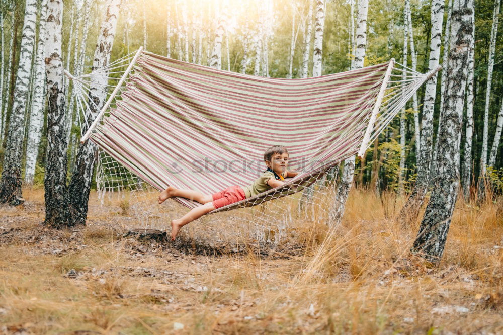 Female feet in hammock