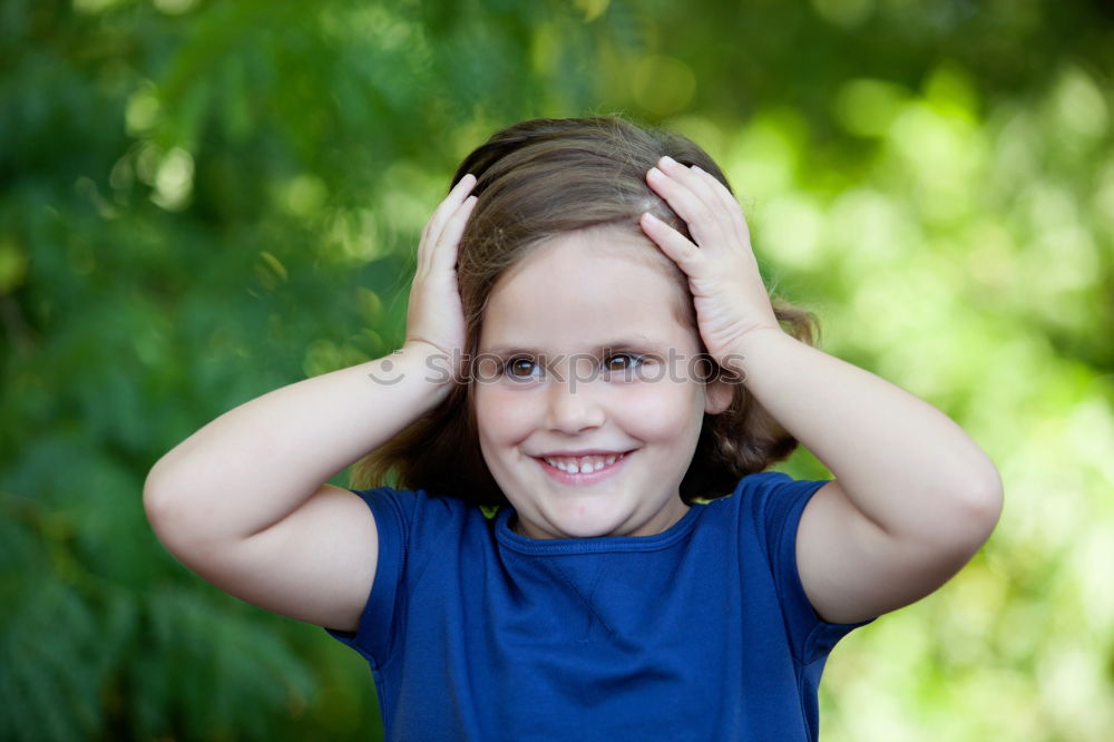 Similar – Image, Stock Photo Cute little girl on the park