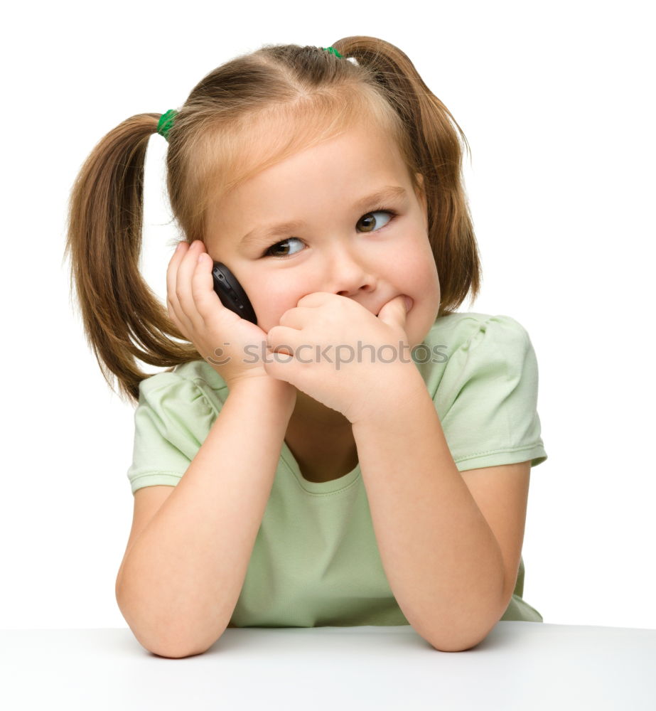 Similar – Image, Stock Photo Sad Feminine Child Girl