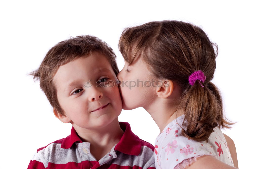 Similar – Cute kids kissing each other