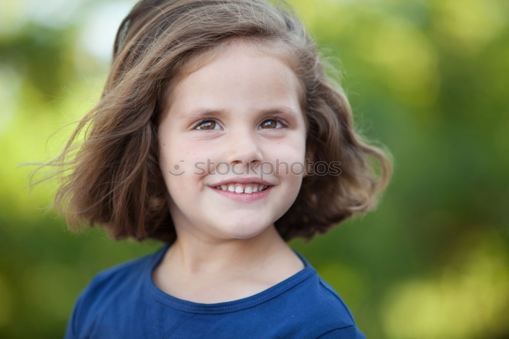 Similar – Image, Stock Photo Cute little girl on the park