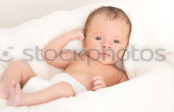 Similar – Cute Baby Girl Lying in the Crib