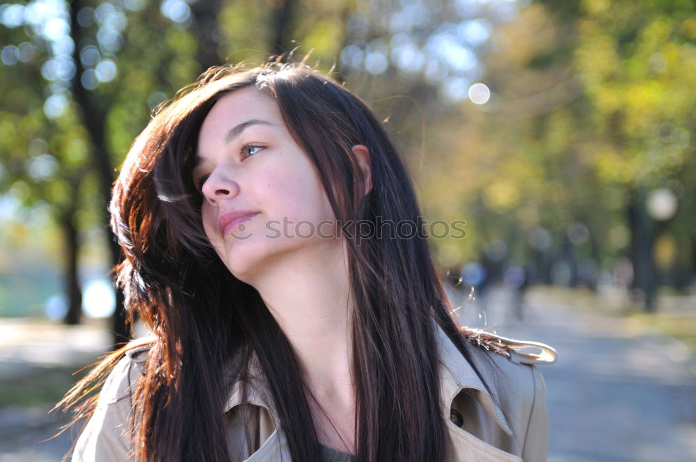 Similar – portrait of happy asian girl in nature