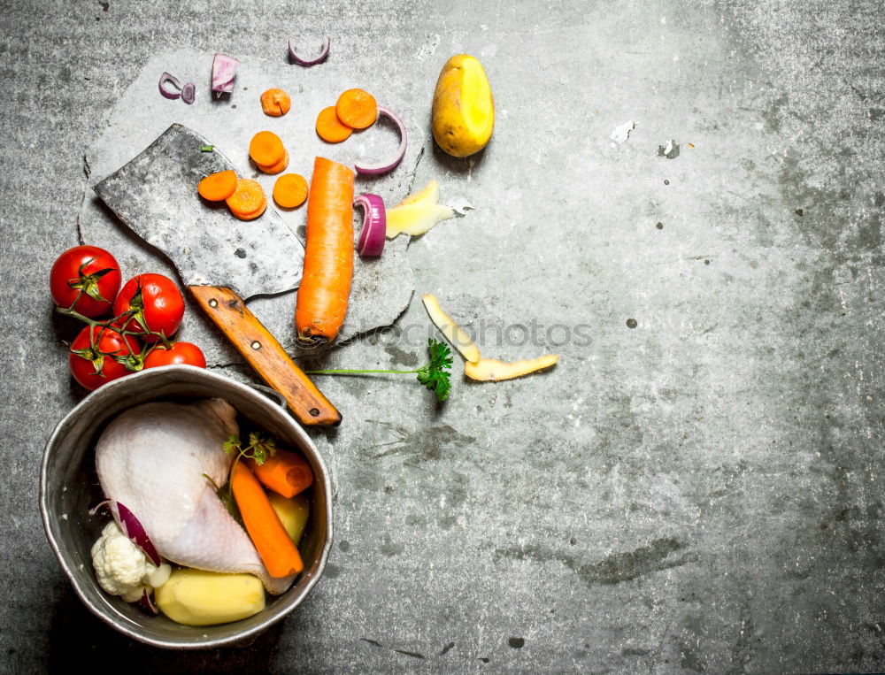 Similar – female human hand holding three large orange carrot