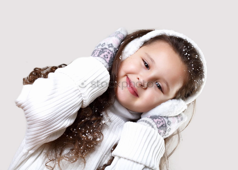 Similar – Image, Stock Photo Cute and happy little girl portrait outdoors