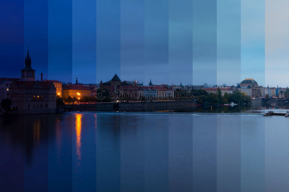 Similar – Chateau in the night reflected