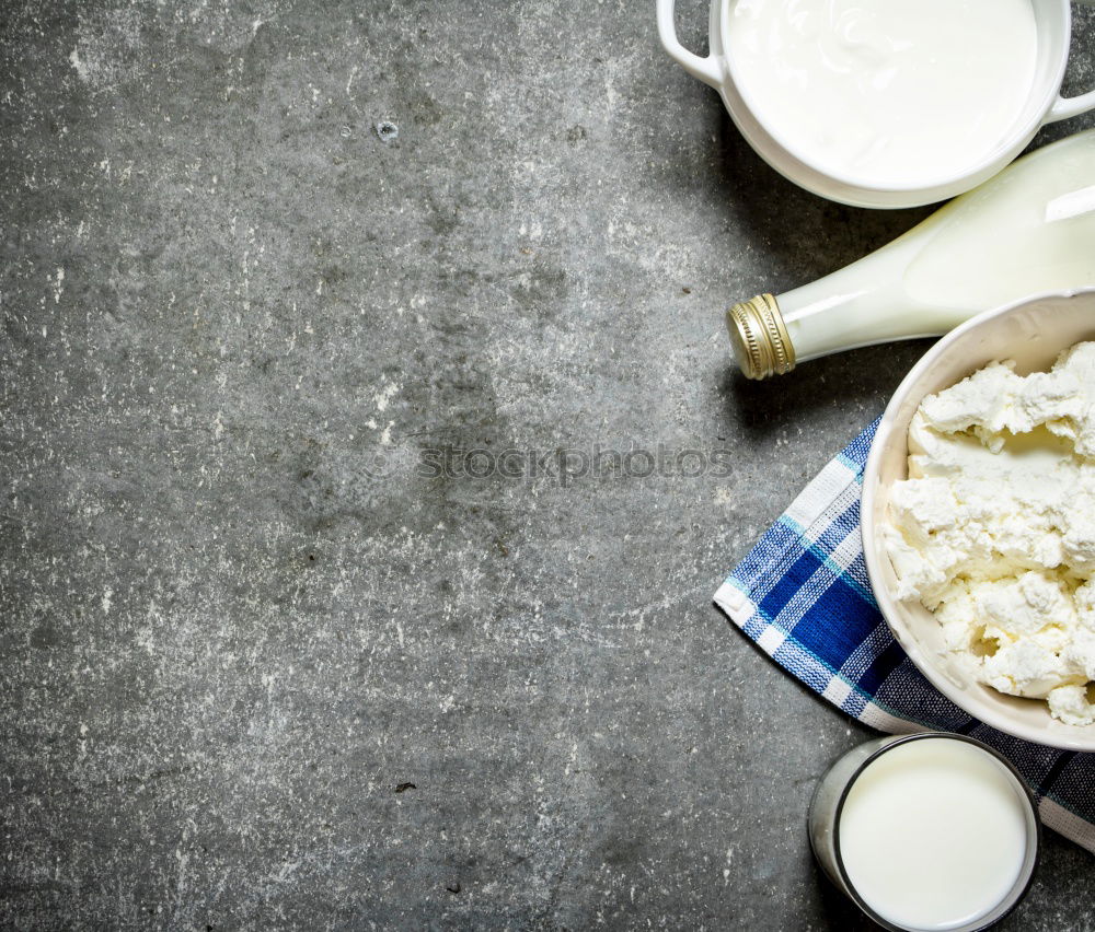 Homemade cheese with cheese cloth gauze