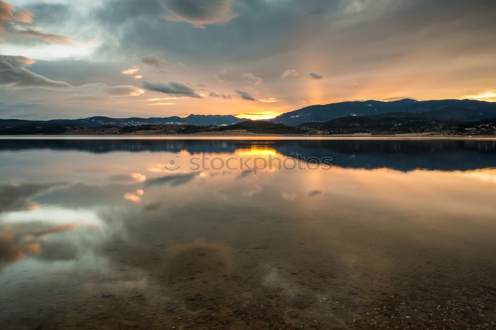 Similar – Morning greetings at the lake