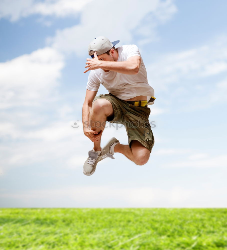 Similar – An elderly man falls from a ladder while gardening