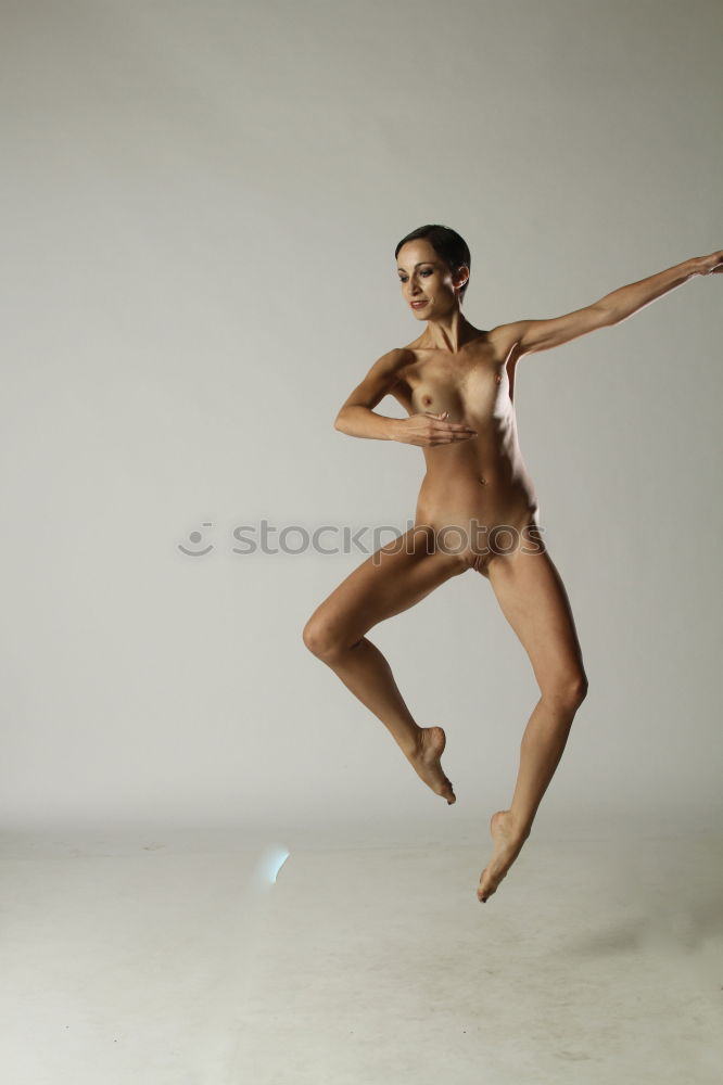 Similar – Woman jumping in studio