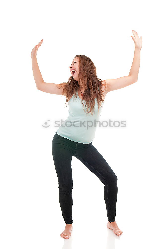 Similar – Image, Stock Photo Woman with dance pose Room