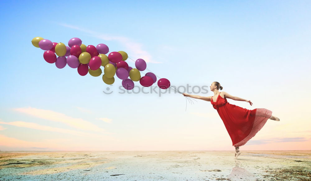 Similar – Image, Stock Photo Boy with balloons