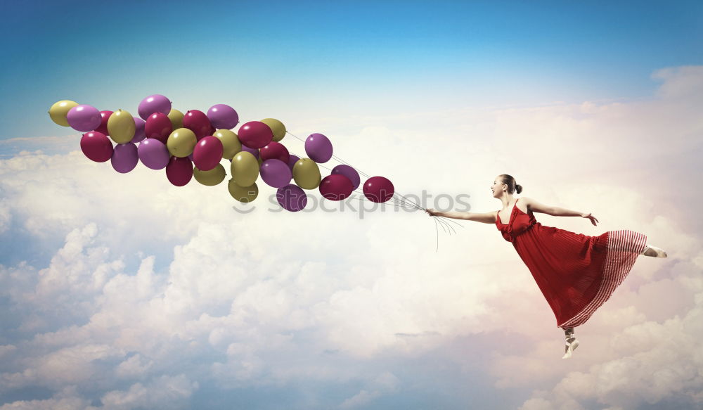 Similar – Image, Stock Photo Boy with balloons