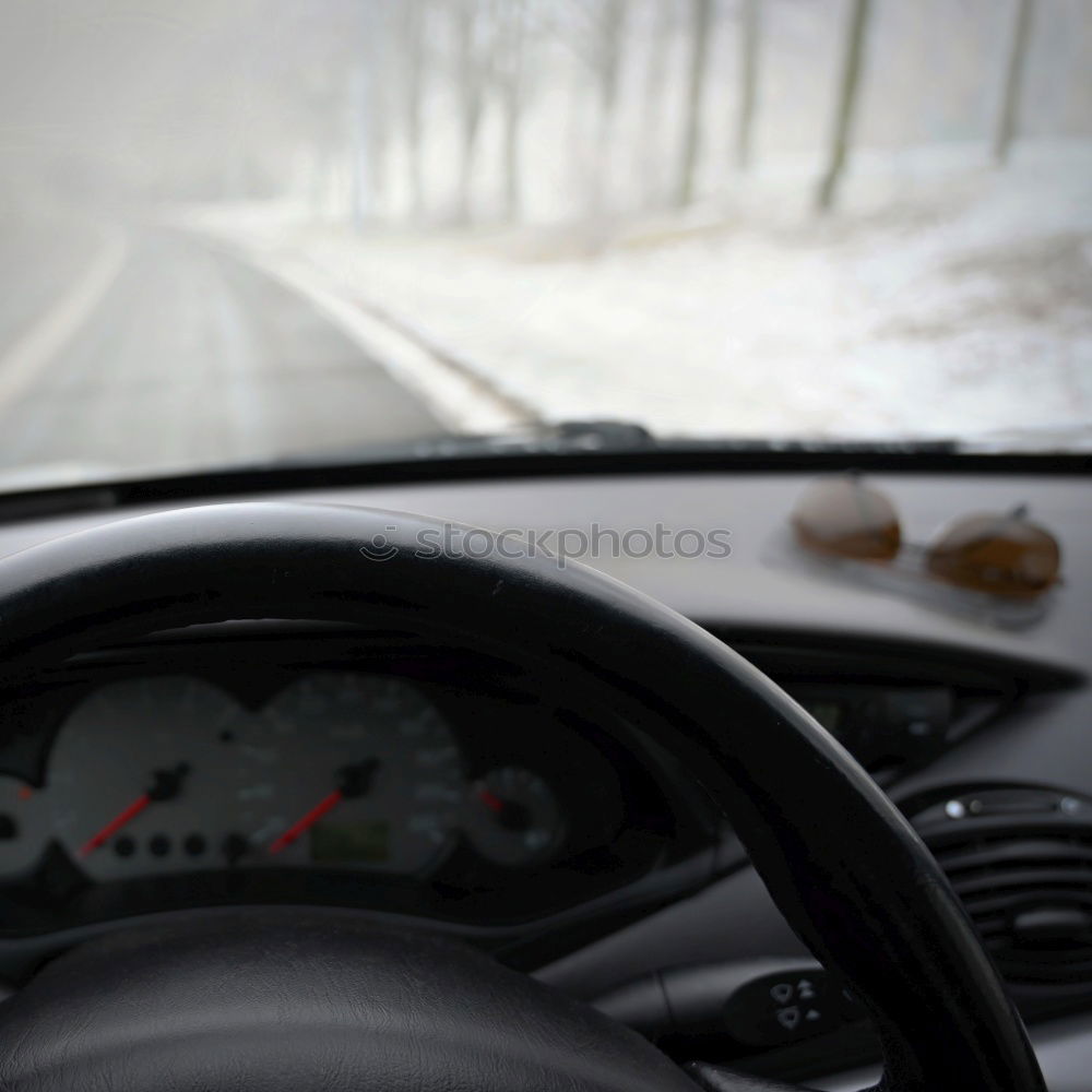 Similar – Person driving in snowy day