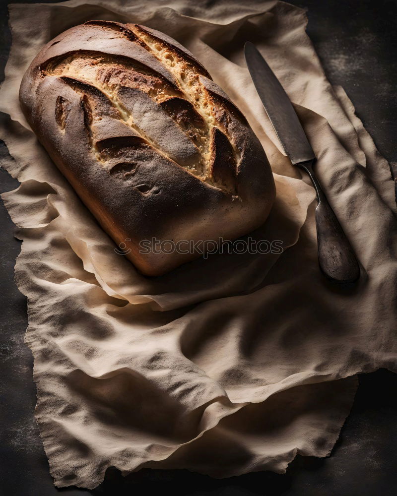 Similar – Image, Stock Photo Healthy banana bread on cutting board