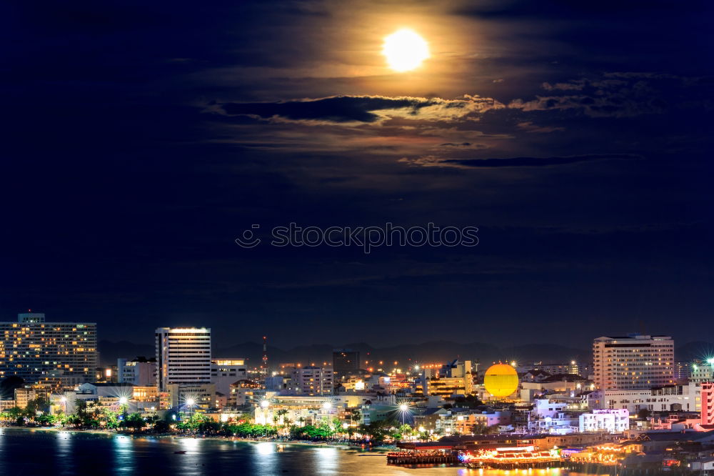 Similar – Image, Stock Photo Skyline of Havana at night with palm tree