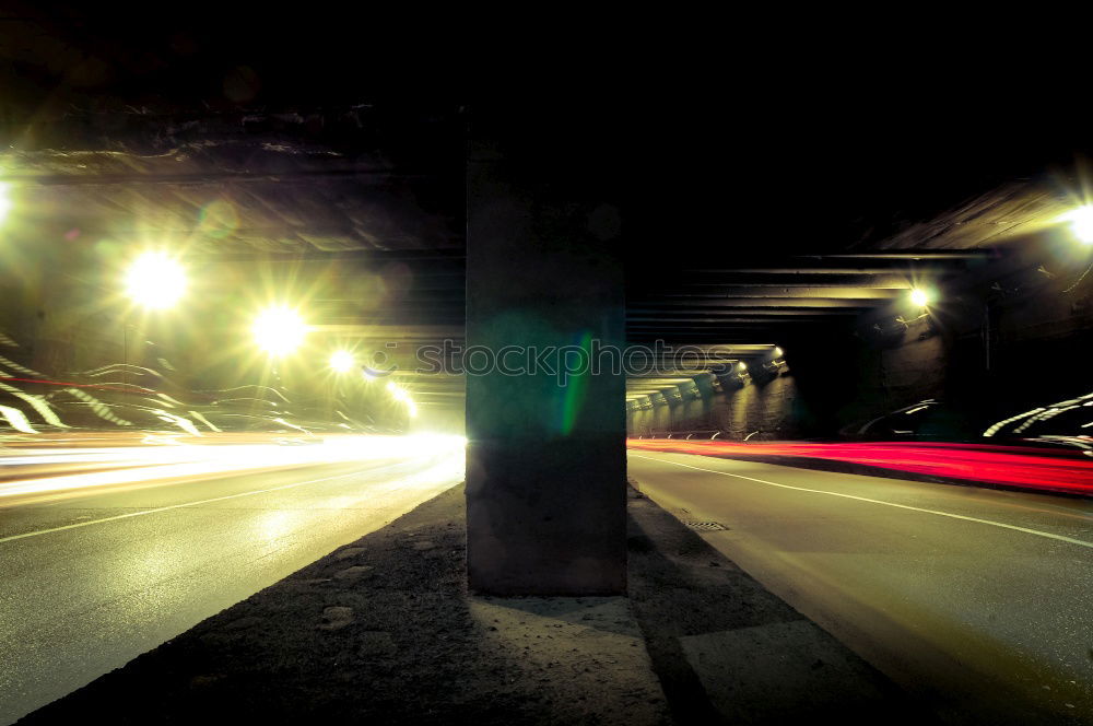 Similar – Image, Stock Photo Biker riding in tunnel Man