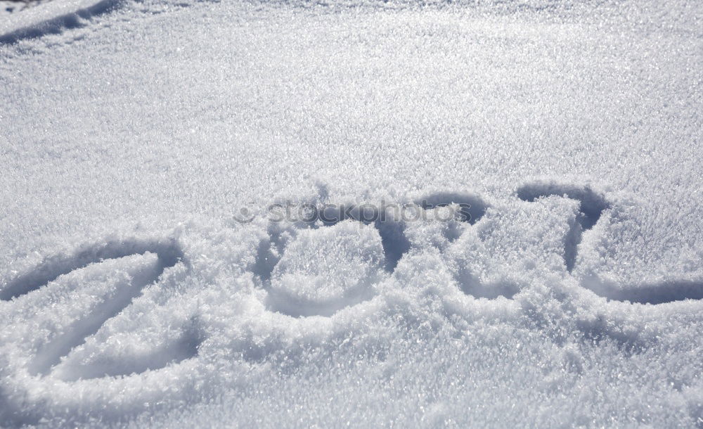 Image, Stock Photo Snow covered ice surface with circular curves and inscription ” GO “. Launch