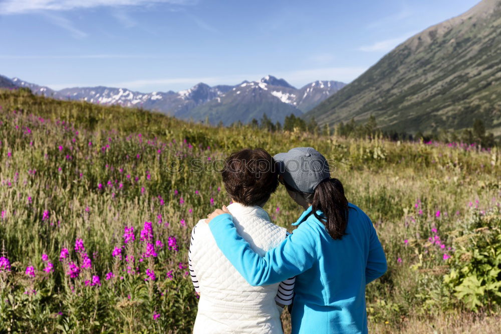 Similar – happy lovers on Holiday in the alps mountains