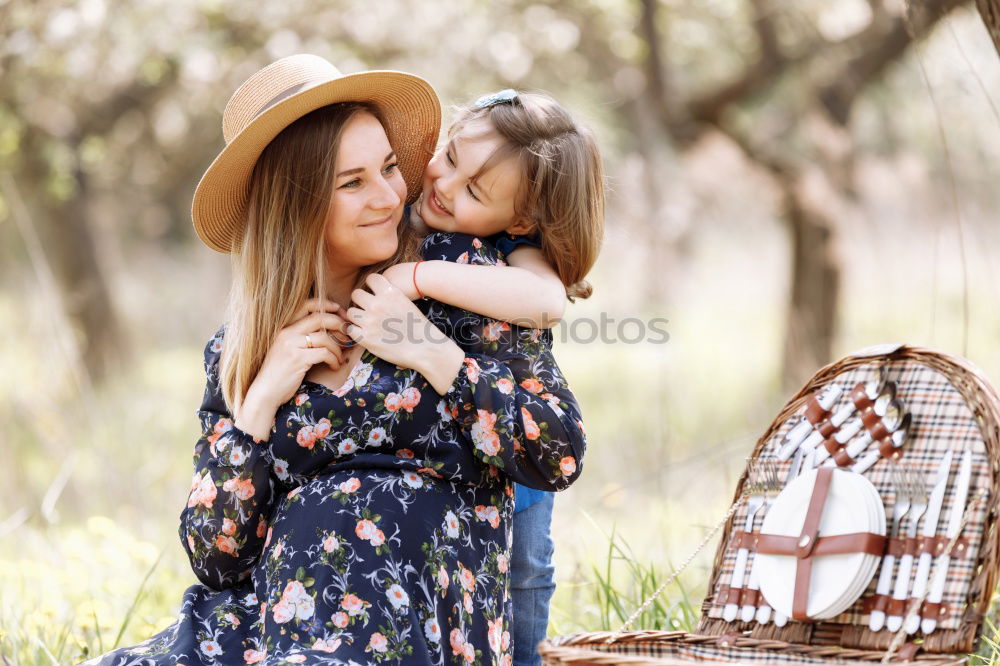 Similar – Image, Stock Photo Mom and daughter spending time in the park