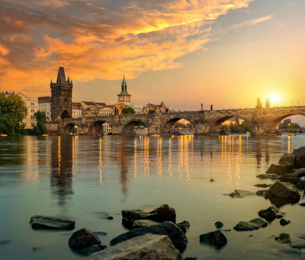 Similar – Image, Stock Photo Over seven bridges Prague