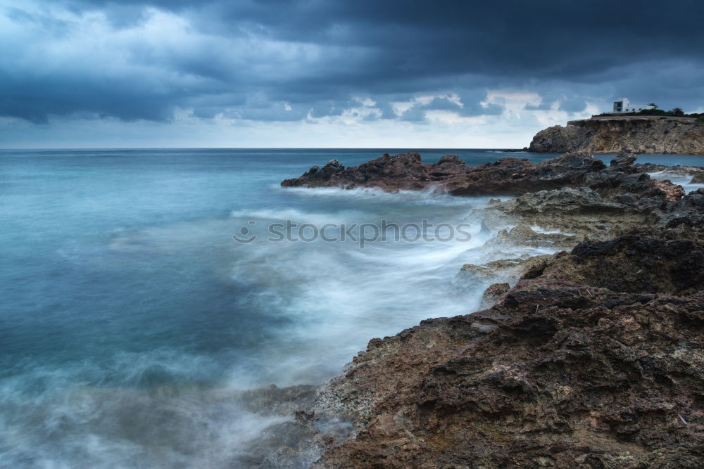 Similar – Image, Stock Photo Lighthouse at Cabo Carvoeiro with spray