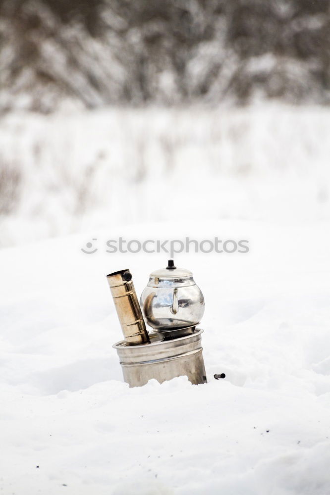 Similar – Image, Stock Photo Male hand pouring hot coffee or tea into enamel cup