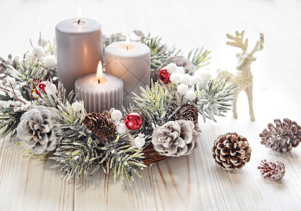 Similar – Image, Stock Photo Advent wreath on the table