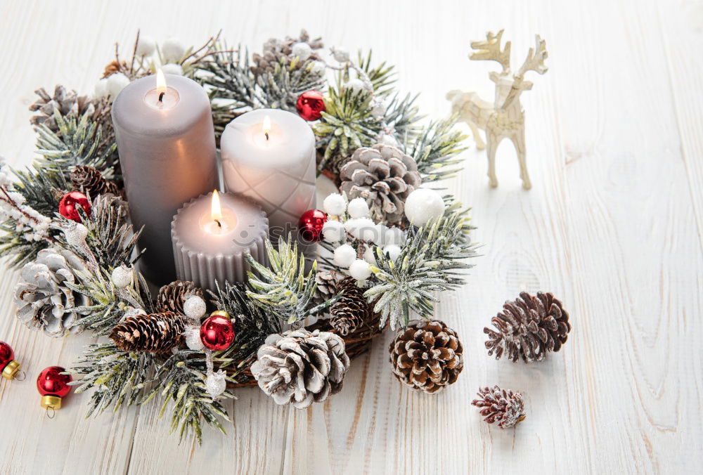 Similar – Image, Stock Photo Advent wreath on the table