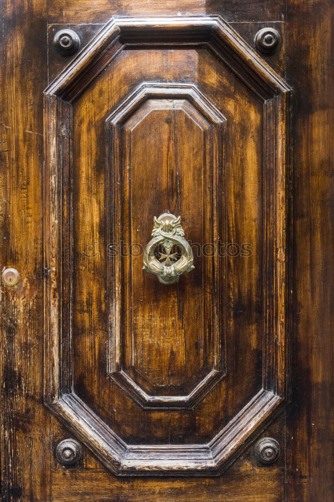 Similar – Image, Stock Photo Closeup of an old key lock on a wooden antique door. Texture background