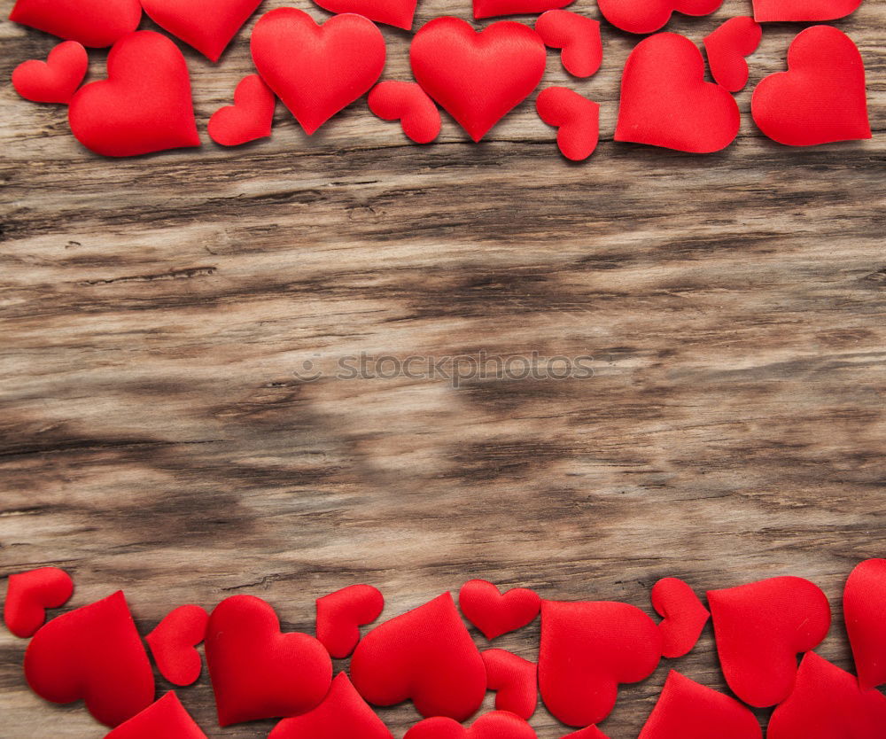 Similar – Image, Stock Photo Present with heart shape and seasonal plant with red leaves