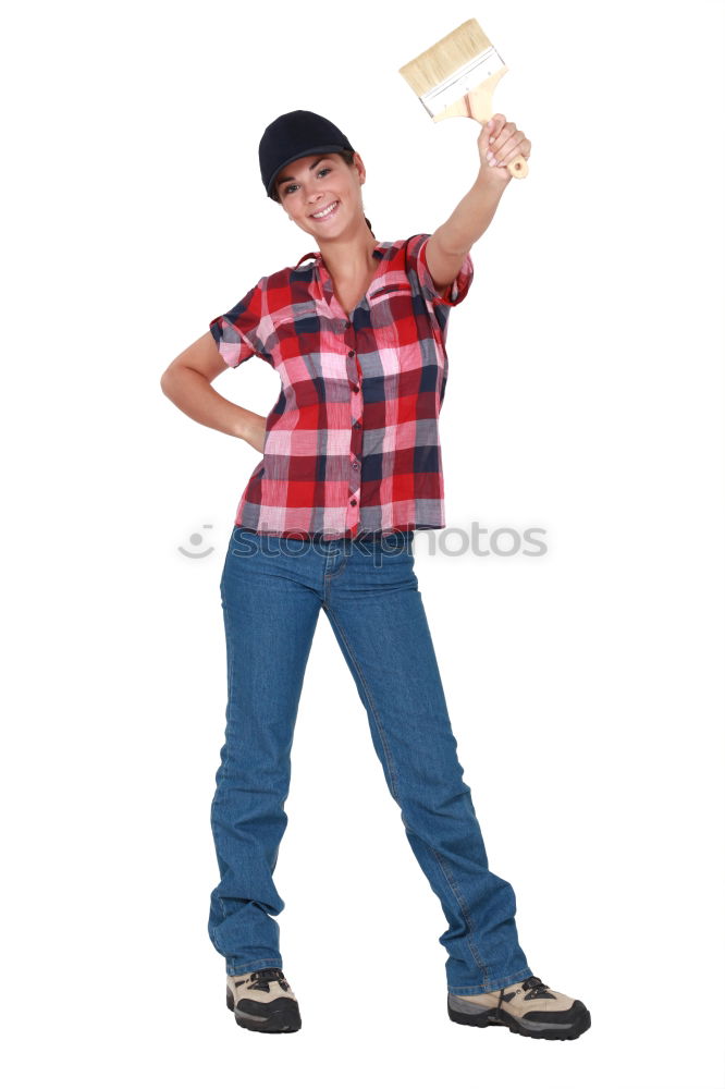 Image, Stock Photo Little boy, His breaking piggy bank