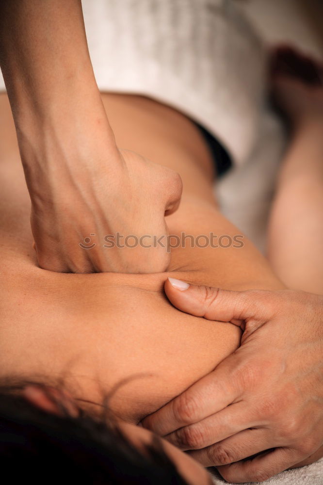 Similar – Neck massage, hands close-up