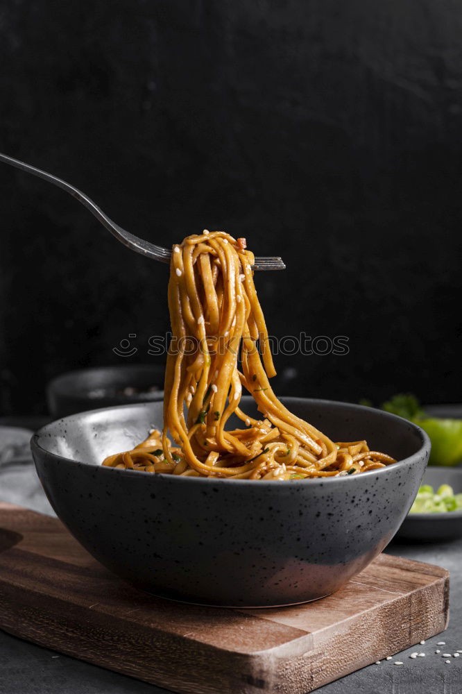 Similar – Pot with Asian noodles