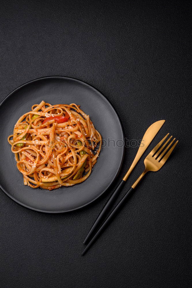 Similar – Image, Stock Photo Spaghetti with meatballs and tomato sauce