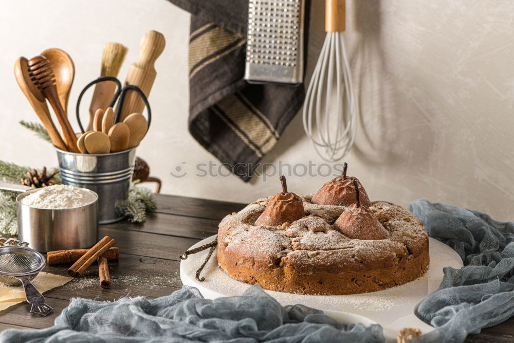 Similar – Image, Stock Photo country breakfast on rustic home kitchen with farm eggs