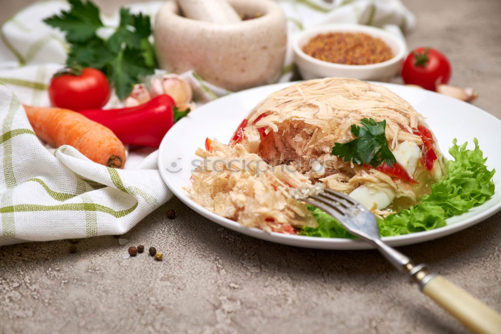 Similar – Image, Stock Photo Risotto rice with vegetables and ingredients