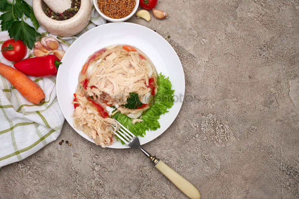 Similar – Geometric bowl of Asian Noodle Soup with chopsticks