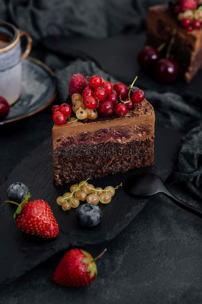 Image, Stock Photo Sweet cakes decorated with berries