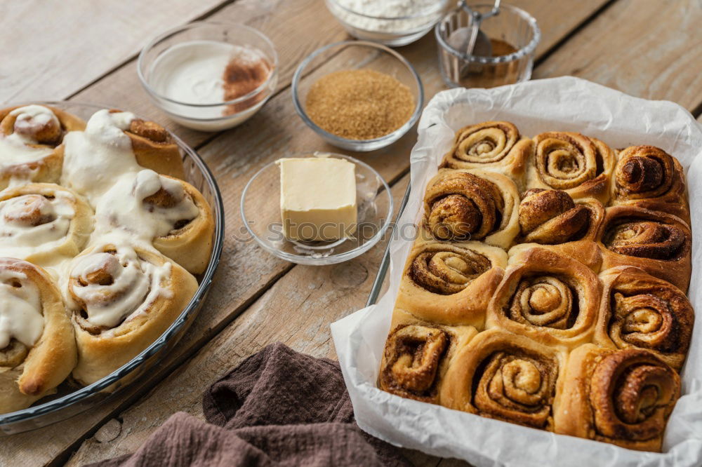 Similar – Image, Stock Photo cinnamon buns Dough