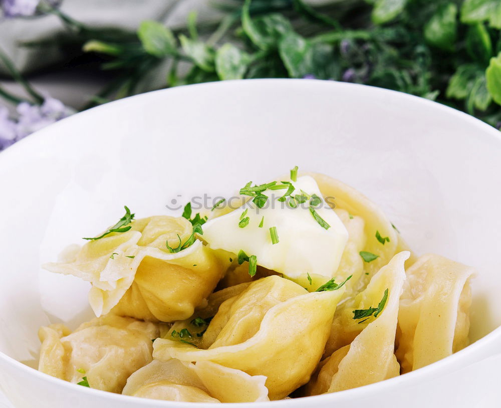 Similar – Image, Stock Photo Gnocchi in sage butter II