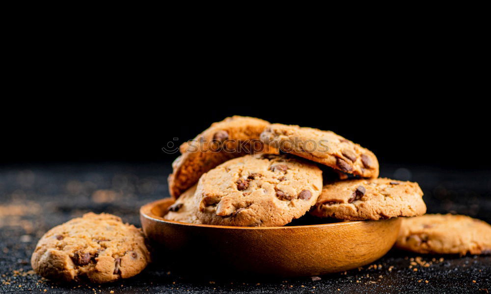 Similar – Image, Stock Photo Double Chocolate Chip Cookies