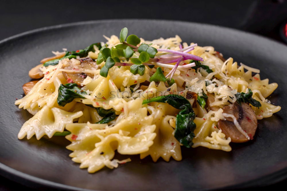 Similar – Image, Stock Photo Pasta with Tofu Food