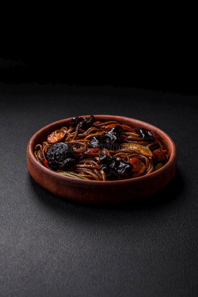 Similar – Tea set on dark background with teapot