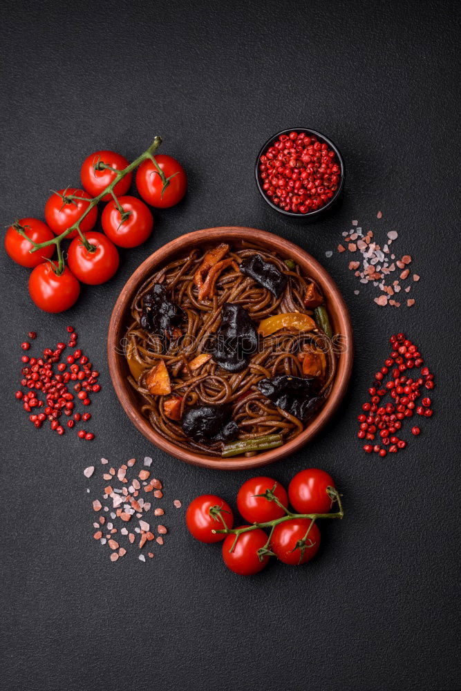 Similar – Image, Stock Photo Open pomegranate with seeds in a rustic bowl