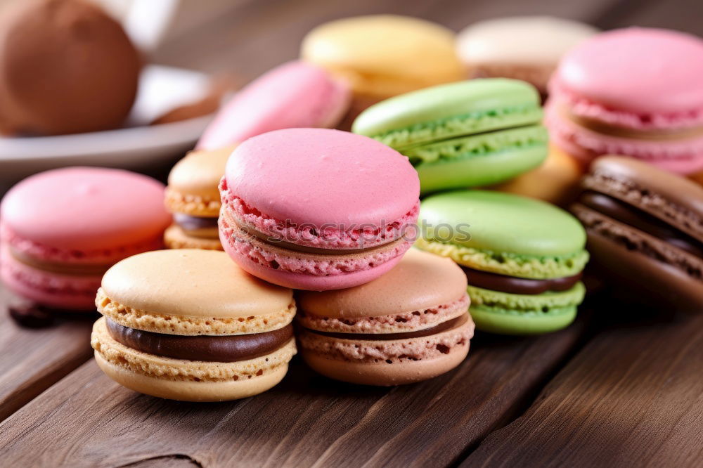 Similar – Three multi-colored almond macaroons